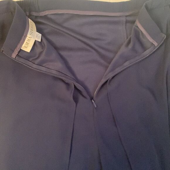 Emma Street Navy High Waisted Wide Leg Mesh Pant Size 18W - Picture 14 of 14